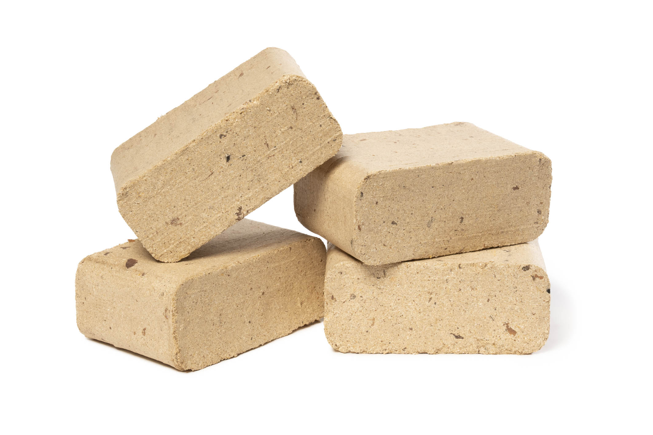 Freistellerbild Holzbriketts