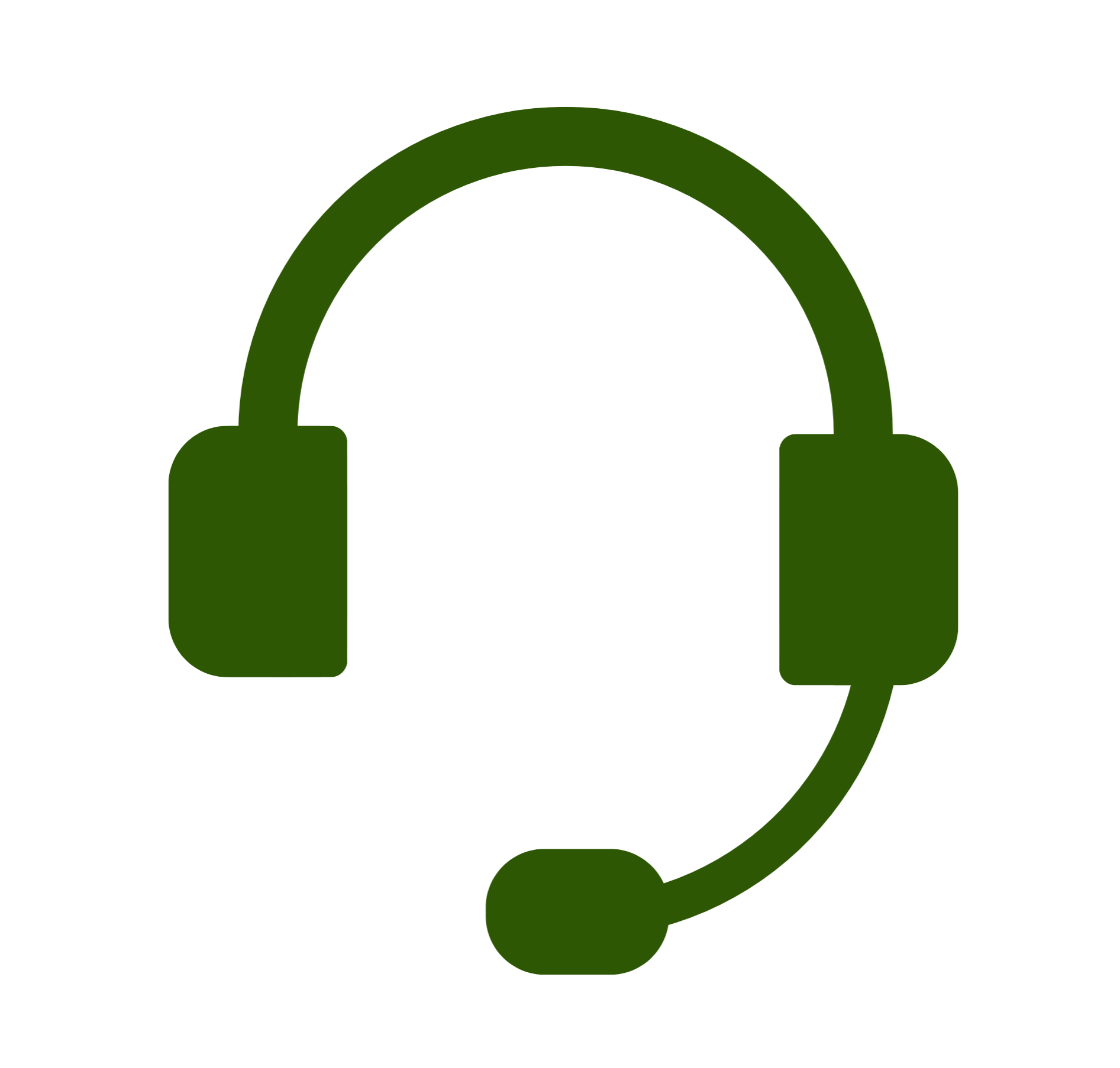 Grünes Icon Headset