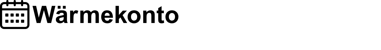 Symbol für Wärmekonto mit Kalender-Icon und Schriftzug Wärmekonto