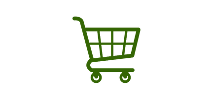 Einfaches Bestellung-Icon als linearer Einkaufswagen, passend zum minimalistischen Stil