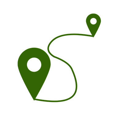 icon, einer Route mit Start und Endpunkt