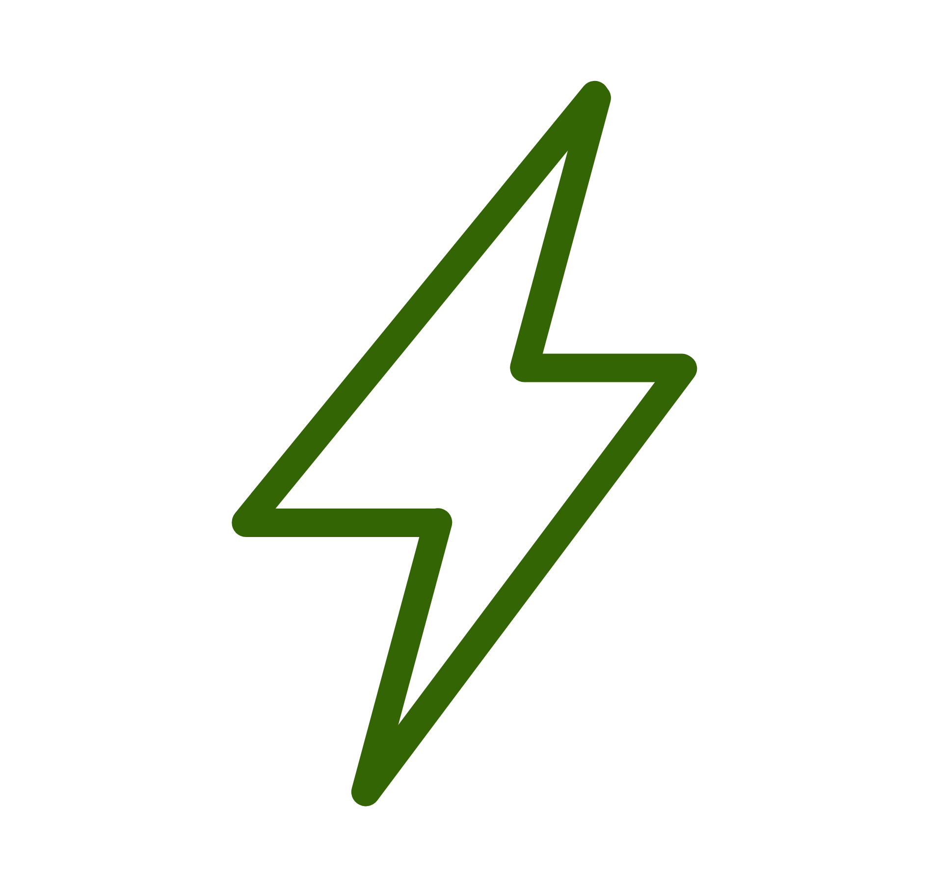 Grünes Blitz-Icon als Hinweis auf schnelle Abläufe oder zügigen Service.