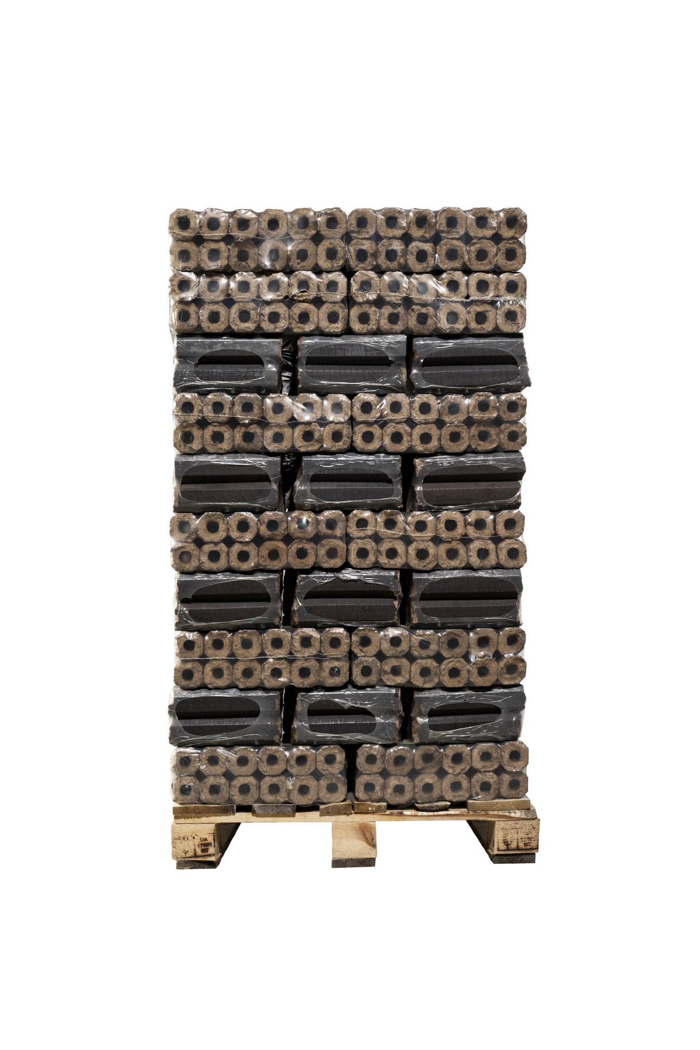 Bild einer Palette Holzbriketts